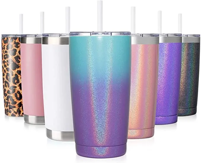 Muggar i rostfritt stål med lock