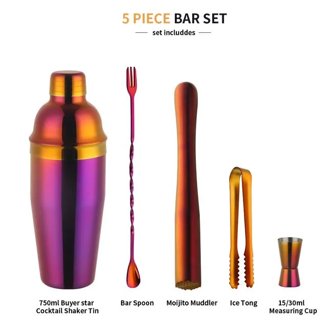 750 ml Cocktail Shaker Set i metall