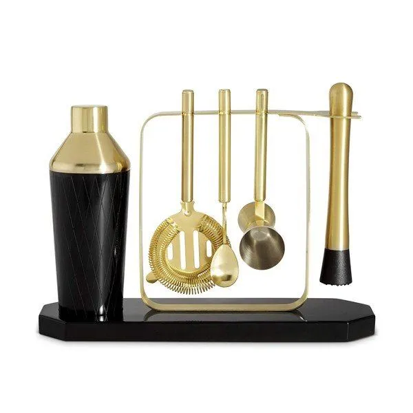 Black and Gold Cocktail Shaker