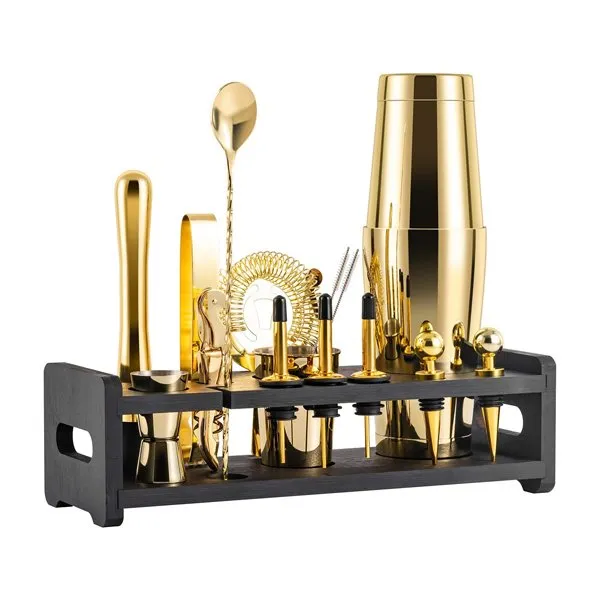 Cocktail shaker set guld