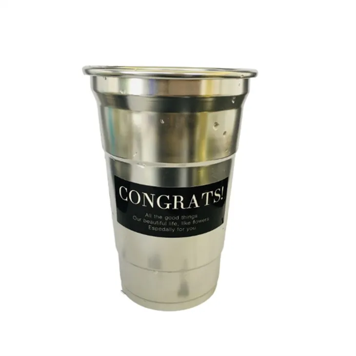 Engångs Step Beer Aluminium Cup