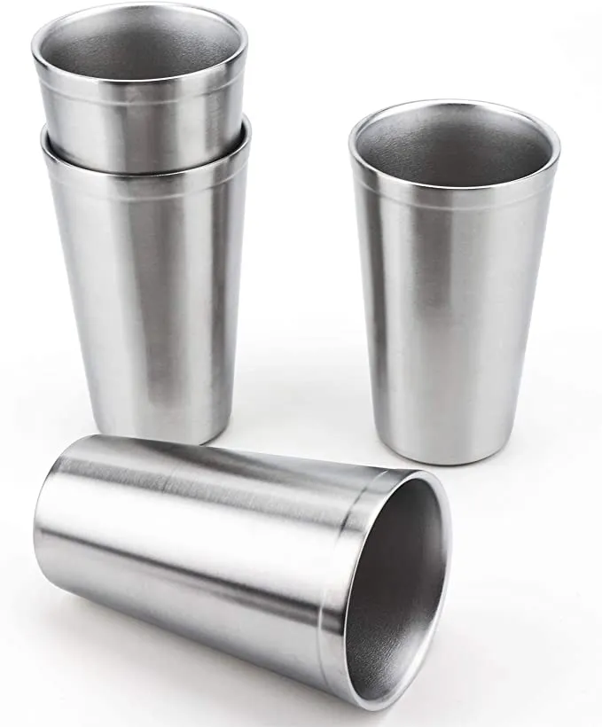 Vintage koppar i rostfritt stål