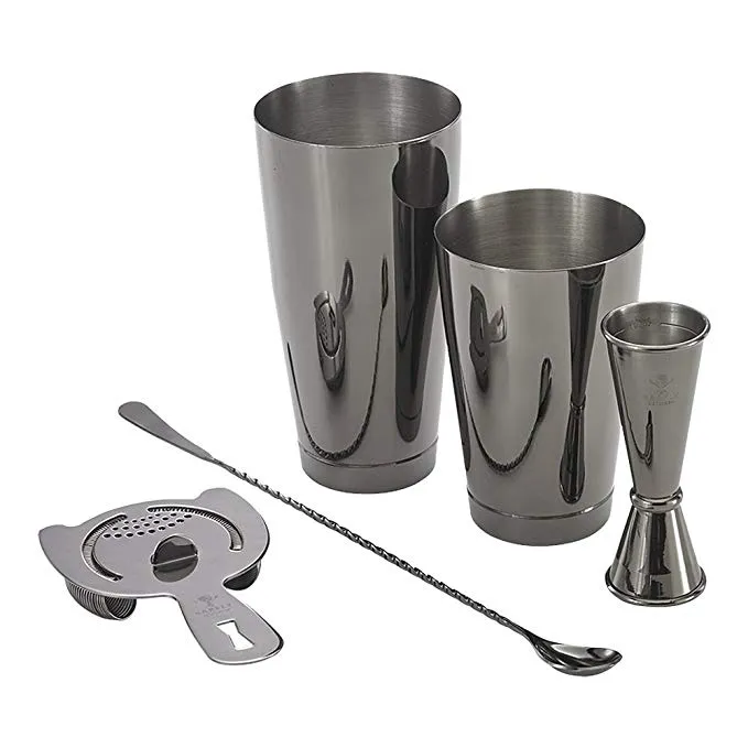 Gunmetal svart cocktailset